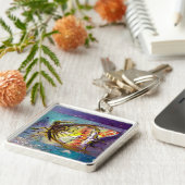 MAGIC BUTTERFLITTE IN BLAUEN GLITZERN SCHLÜSSELANHÄNGER (Seite)