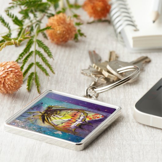 MAGIC BUTTERFLITTE IN BLAUEN GLITZERN SCHLÜSSELANHÄNGER (Seite)