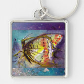 MAGIC BUTTERFLITTE IN BLAUEN GLITZERN SCHLÜSSELANHÄNGER (Vorne)