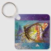 MAGIC BUTTERFLITTE IN BLAUEN GLITZERN SCHLÜSSELANHÄNGER (Vorderseite)