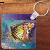MAGIC BUTTERFLITTE IN BLAUEN GLITZERN SCHLÜSSELANHÄNGER (Rückseite)