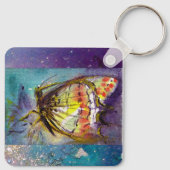 MAGIC BUTTERFLITTE IN BLAUEN GLITZERN SCHLÜSSELANHÄNGER (Rückseite)