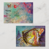 MAGIC BUTTERFLY Blau-Gelb-Gelb-Glitzern Visitenkarte (Vorne/Hinten)