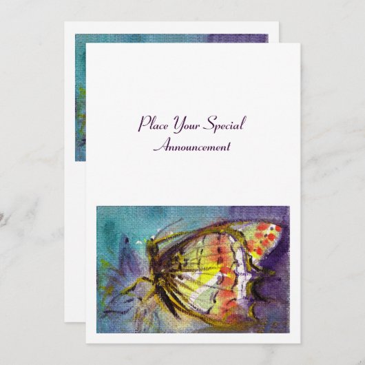 MAGIC BUTTERFLY EINLADUNG (Vorne/Hinten)