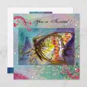 MAGIC BUTTERFLY EINLADUNG (Vorne/Hinten)