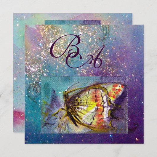 MAGIC BUTTERFLY EINLADUNG (Vorne/Hinten)