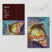 MAGIC BUTTERFLY, gelb, braun Visitenkarte (Vorne/Hinten)