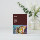 MAGIC BUTTERFLY, gelb, braun Visitenkarte (Stehend Vorderseite)