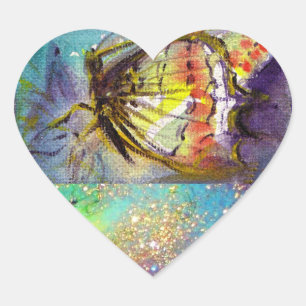 MAGIC BUTTERFLY Herz-Aufkleber