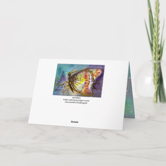 MAGIC BUTTERFLY / Muttertag Karte (Rückseite)