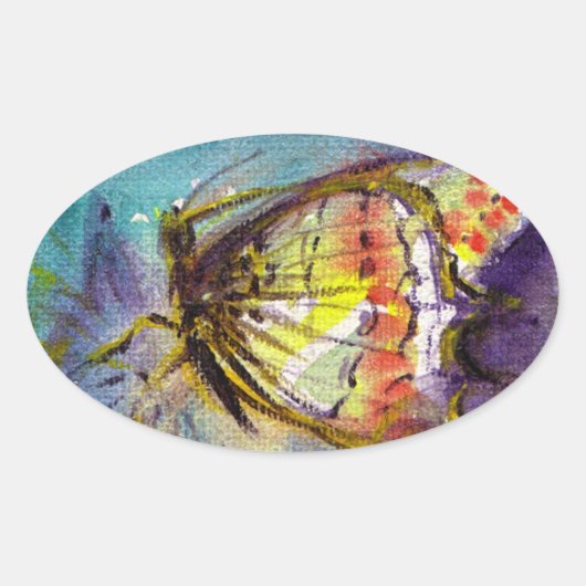 MAGIC BUTTERFLY OVALER AUFKLEBER (Vorderseite)