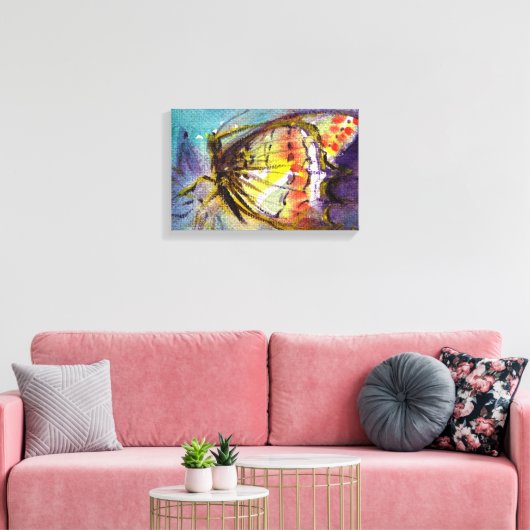 MAGIC BUTTERFLY Schwarz-Weiß Leinwanddruck (Insitu (Wohnzimmer))