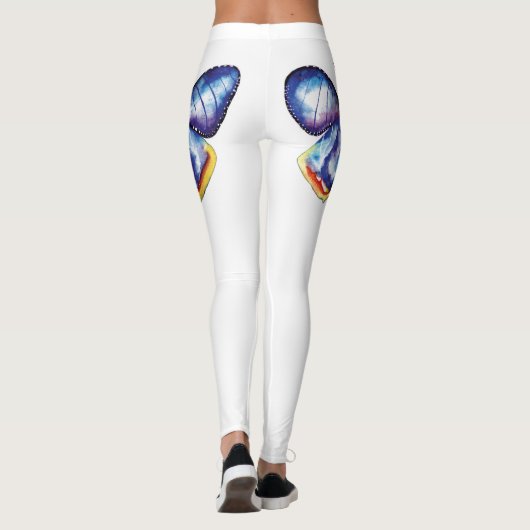 Magic Butterfly Wasserfarben Leggings, M Leggings (Rückseite)