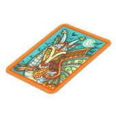 MAGIC CANDY CORN DRAGON, HALLOWEEN FANTASY BEAST MAGNET (Linke Seite)