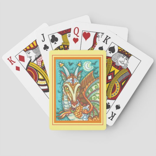 MAGIC CANDY CORN DRAGON, HALLOWEEN FANTASY BEAST SPIELKARTEN (Rückseite)