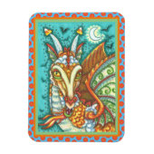 MAGIC CANDY CORN DRAGON, HALLOWEEN FANTASY MAGNET (Vertikal)