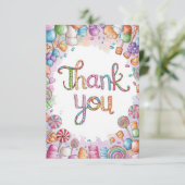 Magic Candyland Dankeskarte (Stehend Vorderseite)