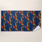 Magic Carpet Ride Beach Handtuch (Marine) (Vorderseite)