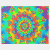 Magic Carpet Vortex Fraktal Fleecedecke (Vorderseite (Horizontal))