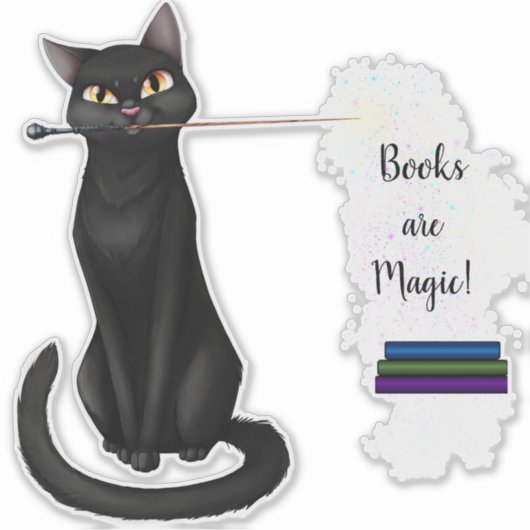 Magic Cat Books Sticker (Vorderseite)