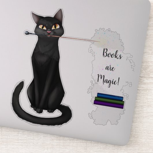 Magic Cat Books Sticker (Detail)