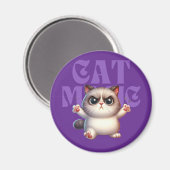 Magic Cat Fun Magnet (Vorderseite/Rückseite)