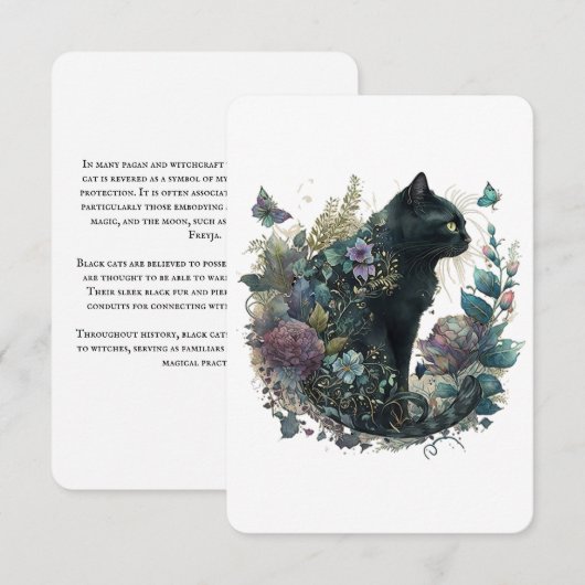 Magic Cat Information Card Einladung (Vorne/Hinten)
