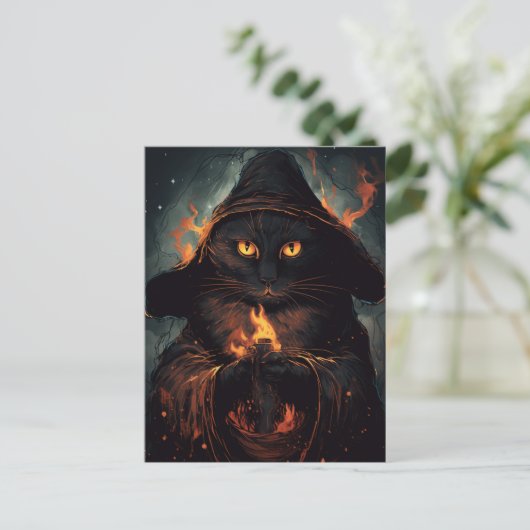 Magic Cat Postcard Postkarte (Stehend Vorderseite)