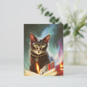 Magic Cat Postcard Postkarte (Stehend Vorderseite)