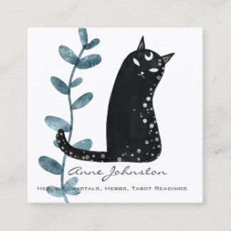 Magic Cat Square Business Card Quadratische Visitenkarte