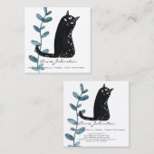 Magic Cat Square Business Card Quadratische Visitenkarte (Vorne/Hinten)