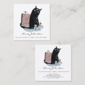 Magic Cat Square Business Card Quadratische Visitenkarte (Vorne/Hinten)