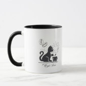 Magic Cat Tasse - Mystische Schwarze Katze (Links)