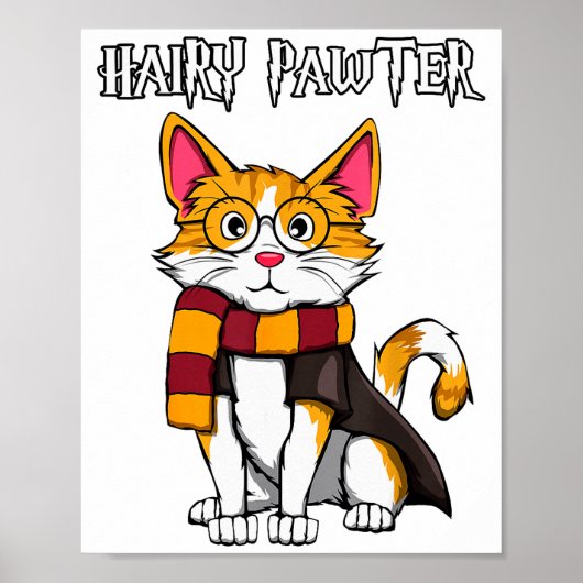 Magic Cat With Gles , Funny Pawter Funny Poster (Vorne)