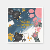 Magic Caticorn Geburtstag Papierserviette (Vorderseite)