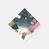 Magic Caticorn Geburtstag Papierserviette (Ecke)