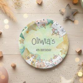 Magic Caticorn Geburtstagspapier Plakat Pappteller