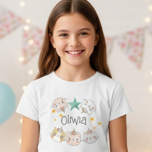 Magic Caticorn Girl T - Shirt