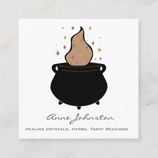Magic Cauldron Square Business Card Quadratische Visitenkarte (Vorderseite)
