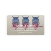 Magic Celtic Eule Adressaufkleber (Vorne)