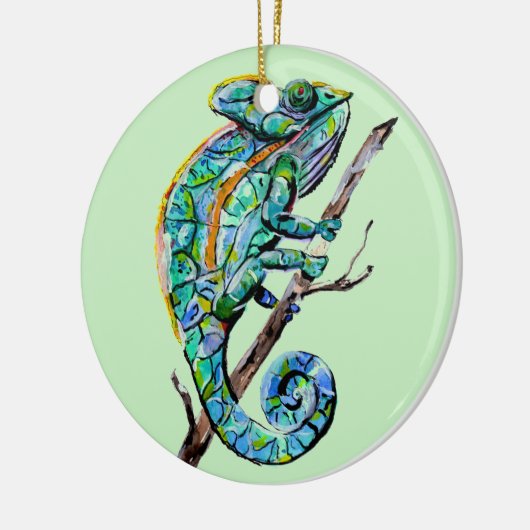 Magic Chameleon Keramik Ornament (Links)