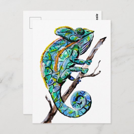 Magic Chameleon Postkarte (Vorne/Hinten)