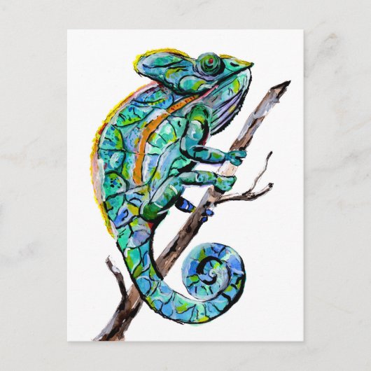Magic Chameleon Postkarte (Vorderseite)