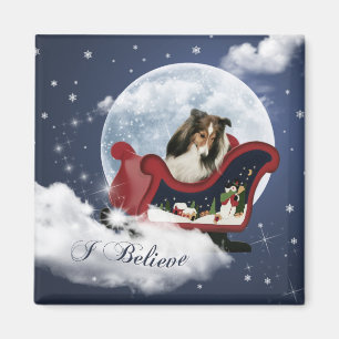 Magic Christmas Sheltie Magnet