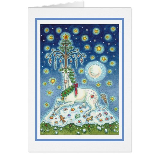 MAGIC CHRISTMAS UNICORN HOLIDAY GREETCARD B (Vorne)