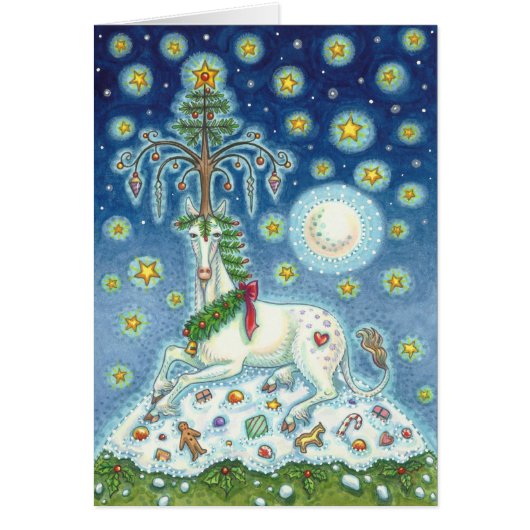 MAGIC CHRISTMAS UNICORN HOLIDAY GREETCARD B (Vorne)