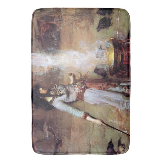 Magic Circle, John William Waterhouse Badematte (Vorderseite Vertikal)