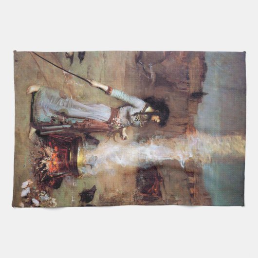 Magic Circle, John William Waterhouse Geschirrtuch (Horizontal)