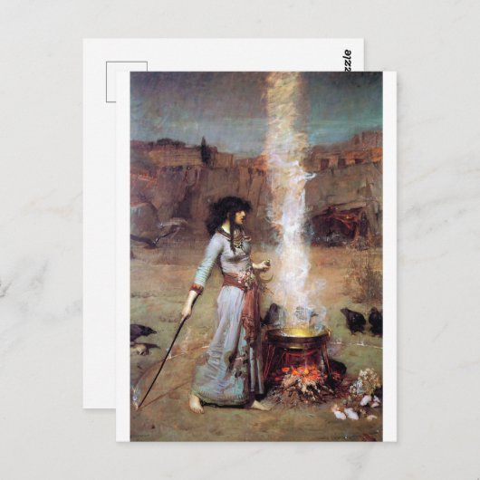 Magic Circle, John William Waterhouse Postkarte (Vorne/Hinten)