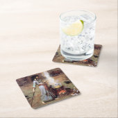 Magic Circle, John William Waterhouse Rechteckiger Pappuntersetzer (Vor Ort)